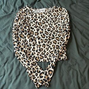 Cheetah print long sleeve top